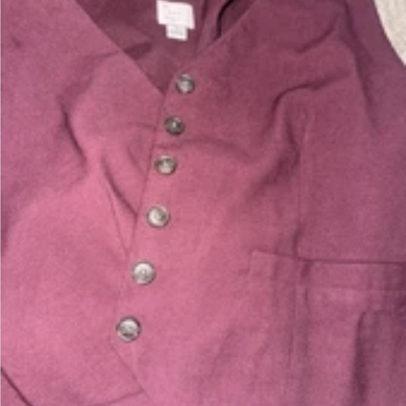 A New Day Women’s Red  Vest Tank Top M Front Buttons Bottom 4 - Picture 6 of 7